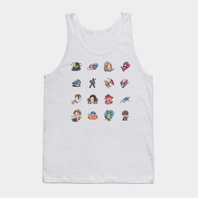 Pattern- Summer Gaming Doodles Tank Top by PabloooDuarte